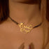 Diamond Couple Name Necklace